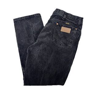 Vintage Wrangler Cowboy  Slim Fit Black Denim Jeans Size 38 X30 (Actual 36 X 29)